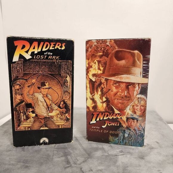 Indiana Jones VHS - Temple of Doom 1984 & Raiders of the lost Ark 1981 - Picture 1 of 5